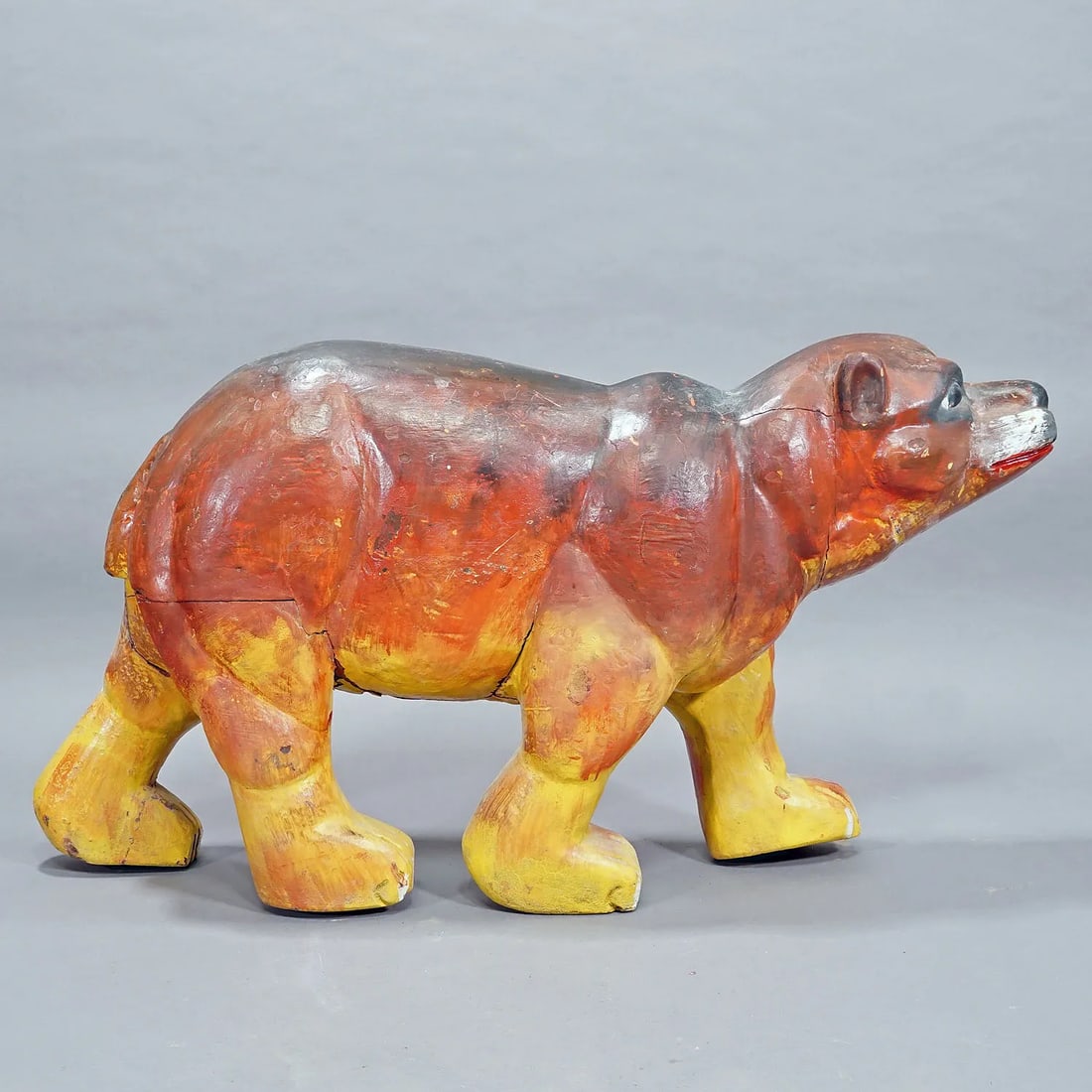 Rare Antique Children Carousel Bear, Germany Early 20th Century - 3