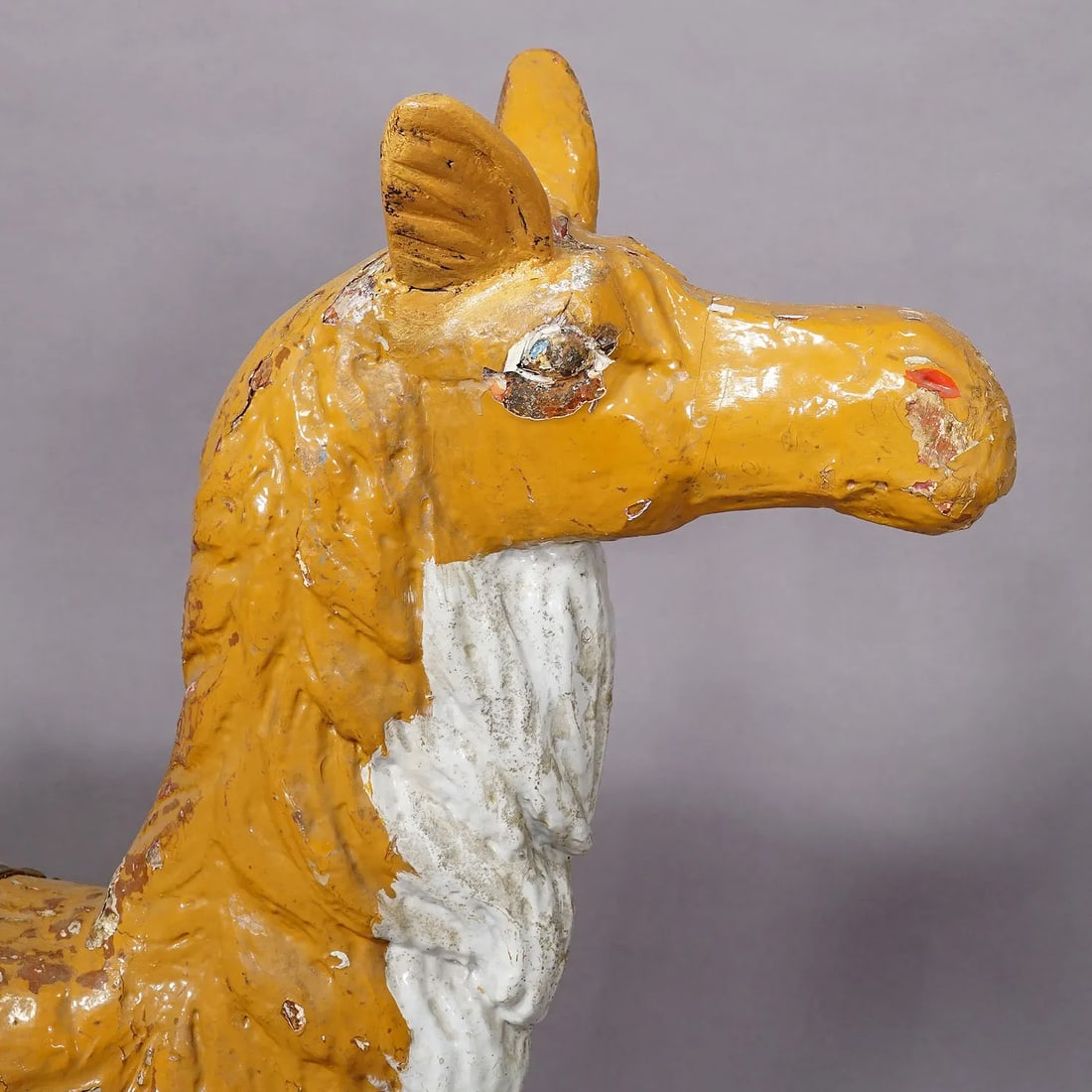 Antique Children Carousel Lama Sculpture, Germany Late 19th Century - 3