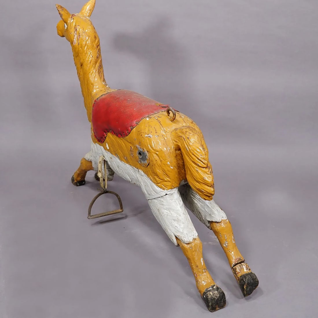 Antique Children Carousel Lama Sculpture, Germany Late 19th Century - 9