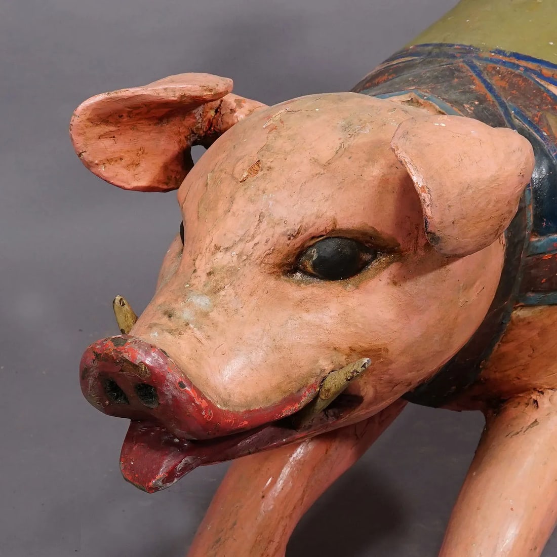 Antique Children Carousel Pig, Germany Ca. 1920s - 8
