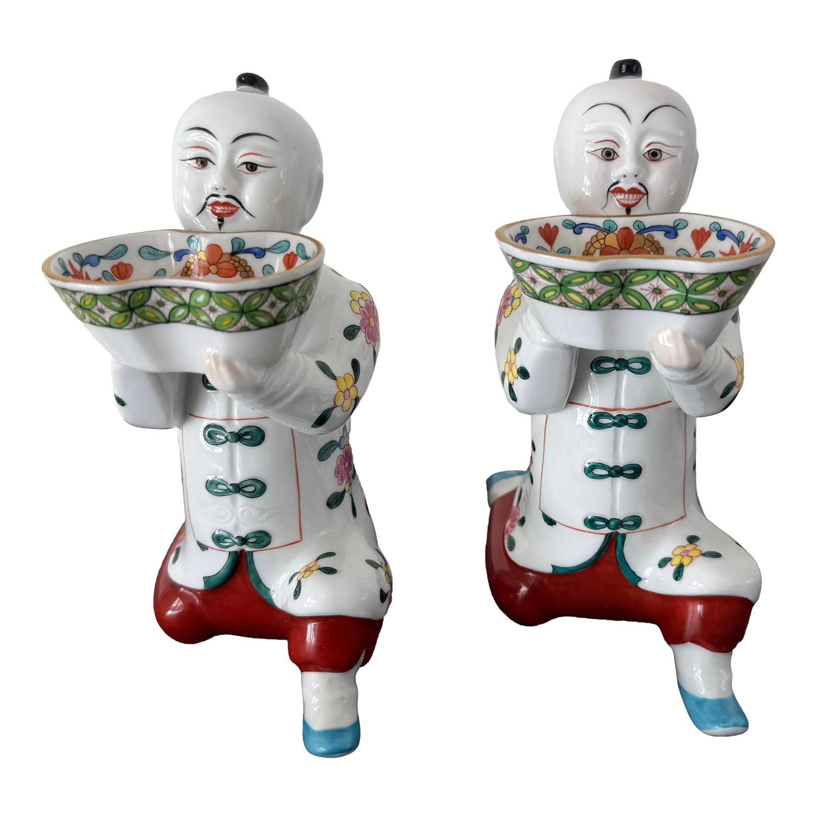 Set/2 Herend Lg Chinese Man Kneeling Salt Cellars (1 of 10)