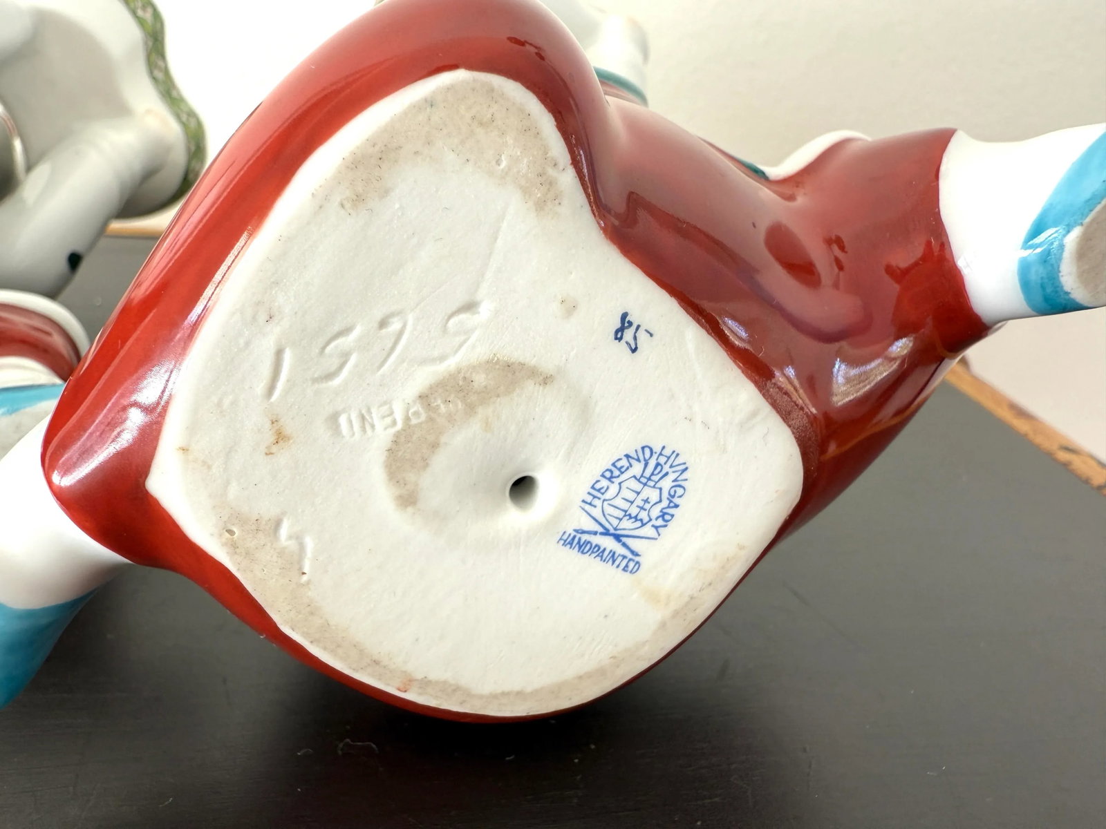 Set/2 Herend Lg Chinese Man Kneeling Salt Cellars - 7