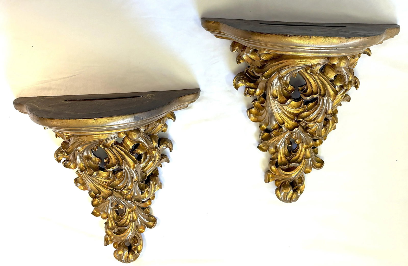 Vintage Hollywood Regency Style Wall Brackets- a Pair - 10