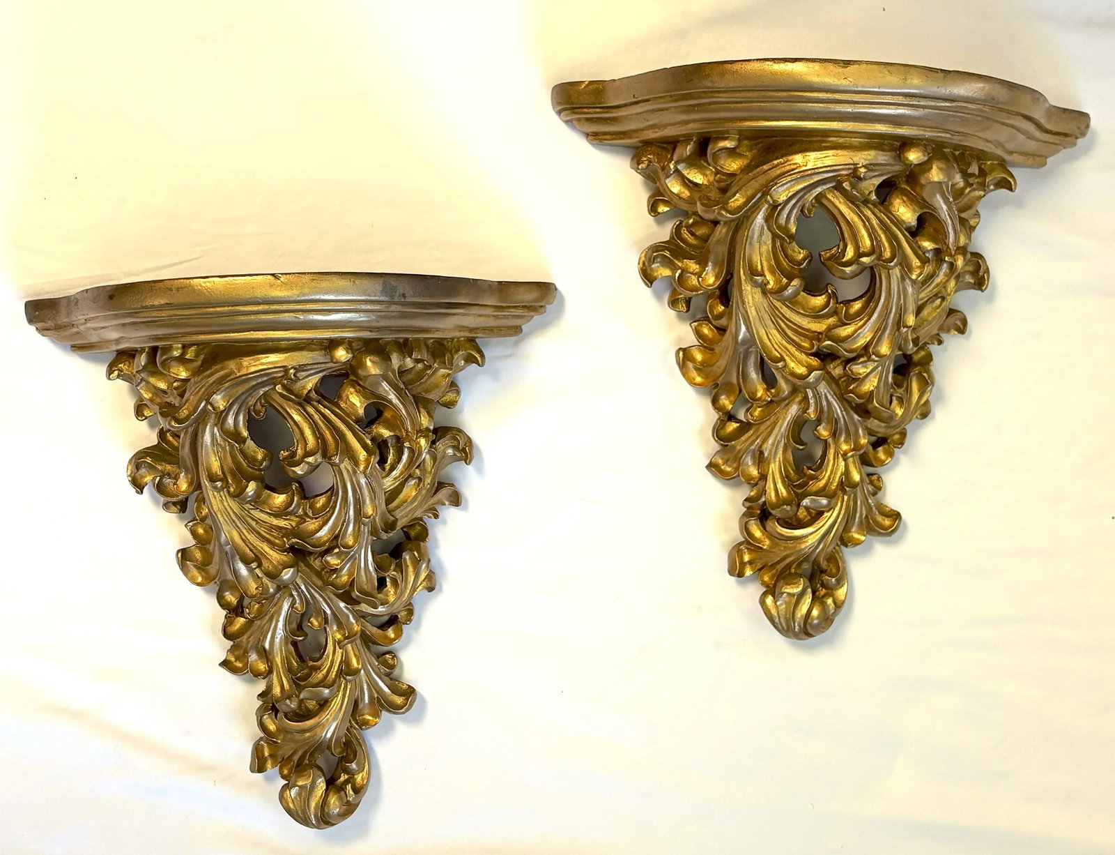 Vintage Hollywood Regency Style Wall Brackets- a Pair - 11