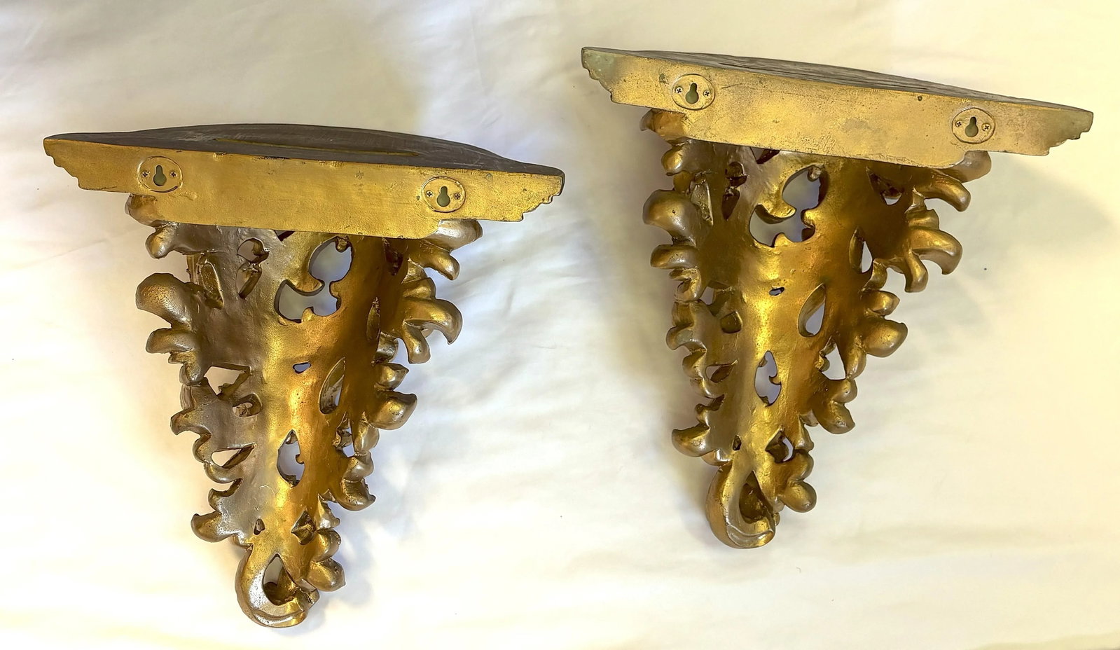 Vintage Hollywood Regency Style Wall Brackets- a Pair - 12