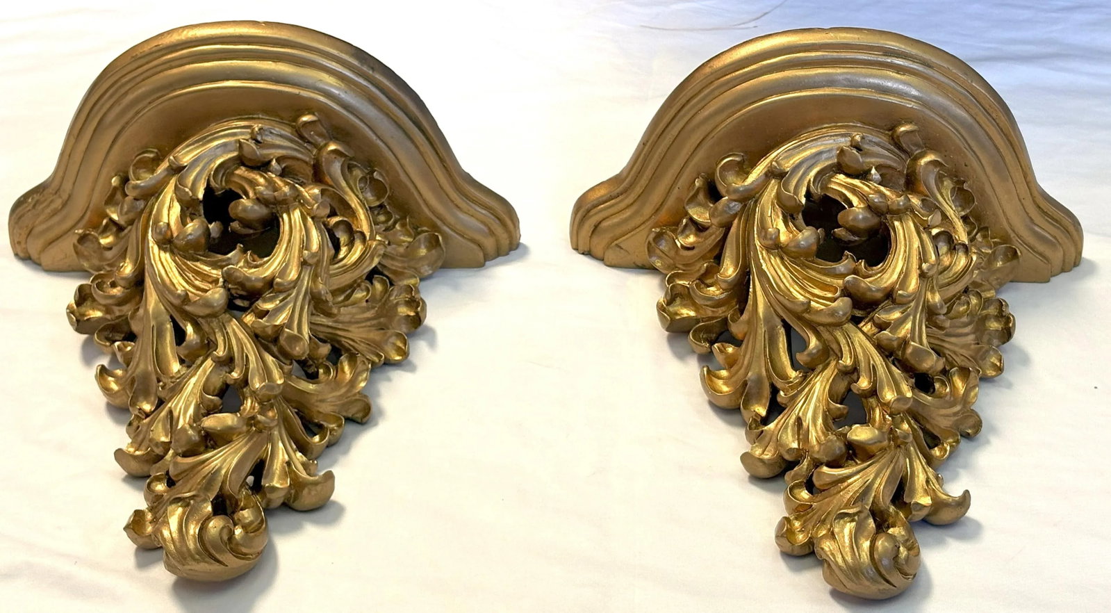 Vintage Hollywood Regency Style Wall Brackets- a Pair - 2