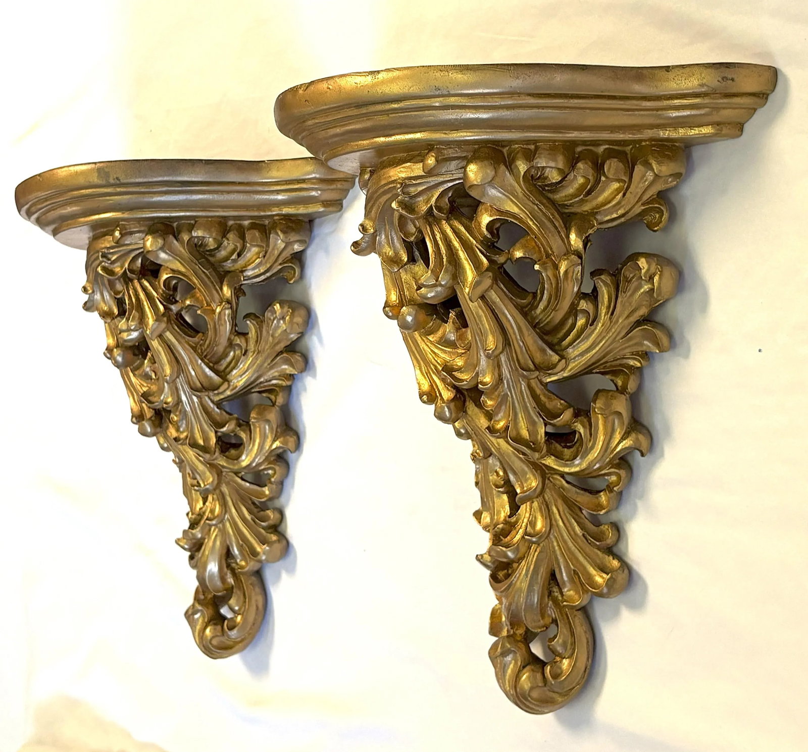 Vintage Hollywood Regency Style Wall Brackets- a Pair - 3