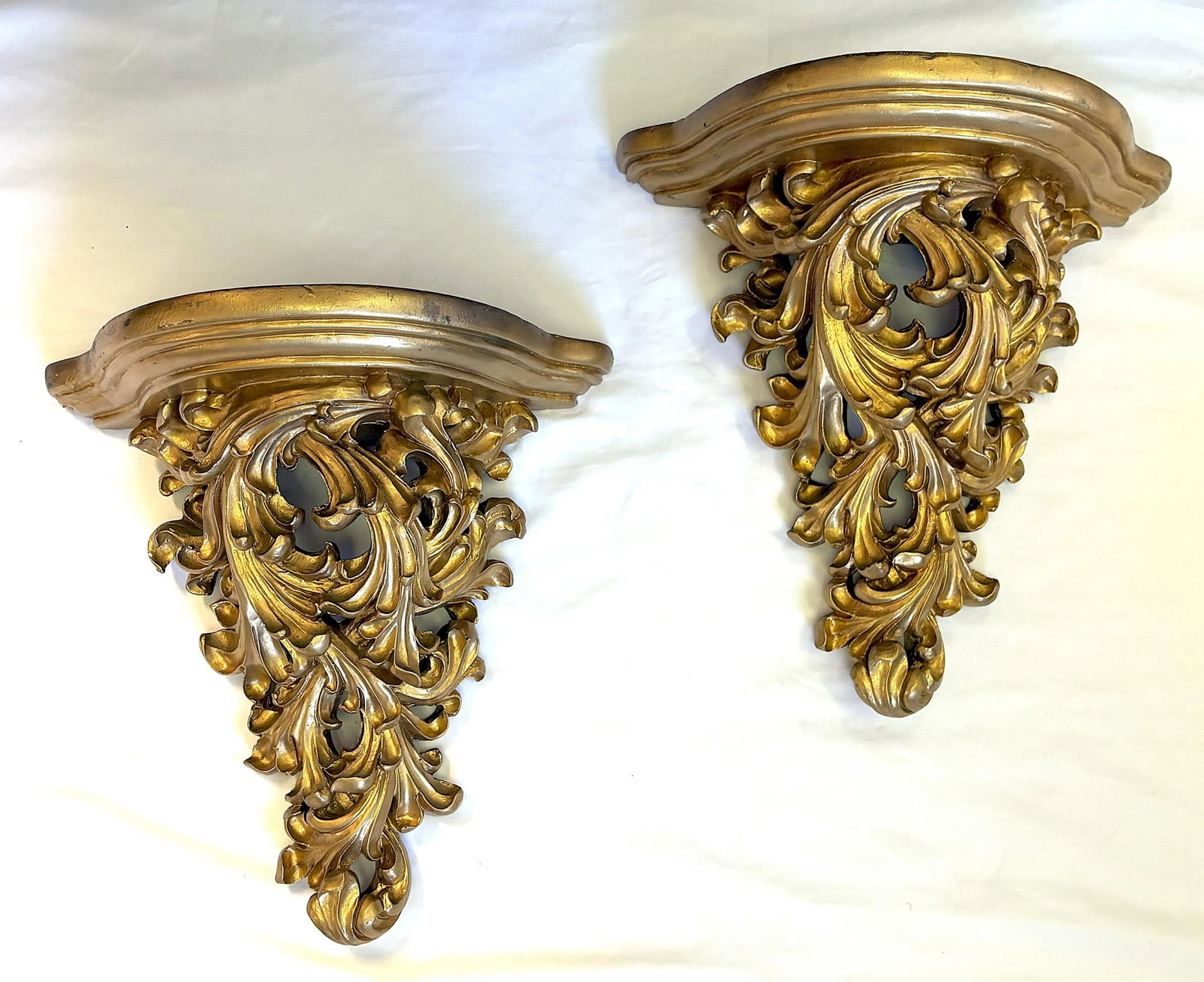 Vintage Hollywood Regency Style Wall Brackets- a Pair - 7