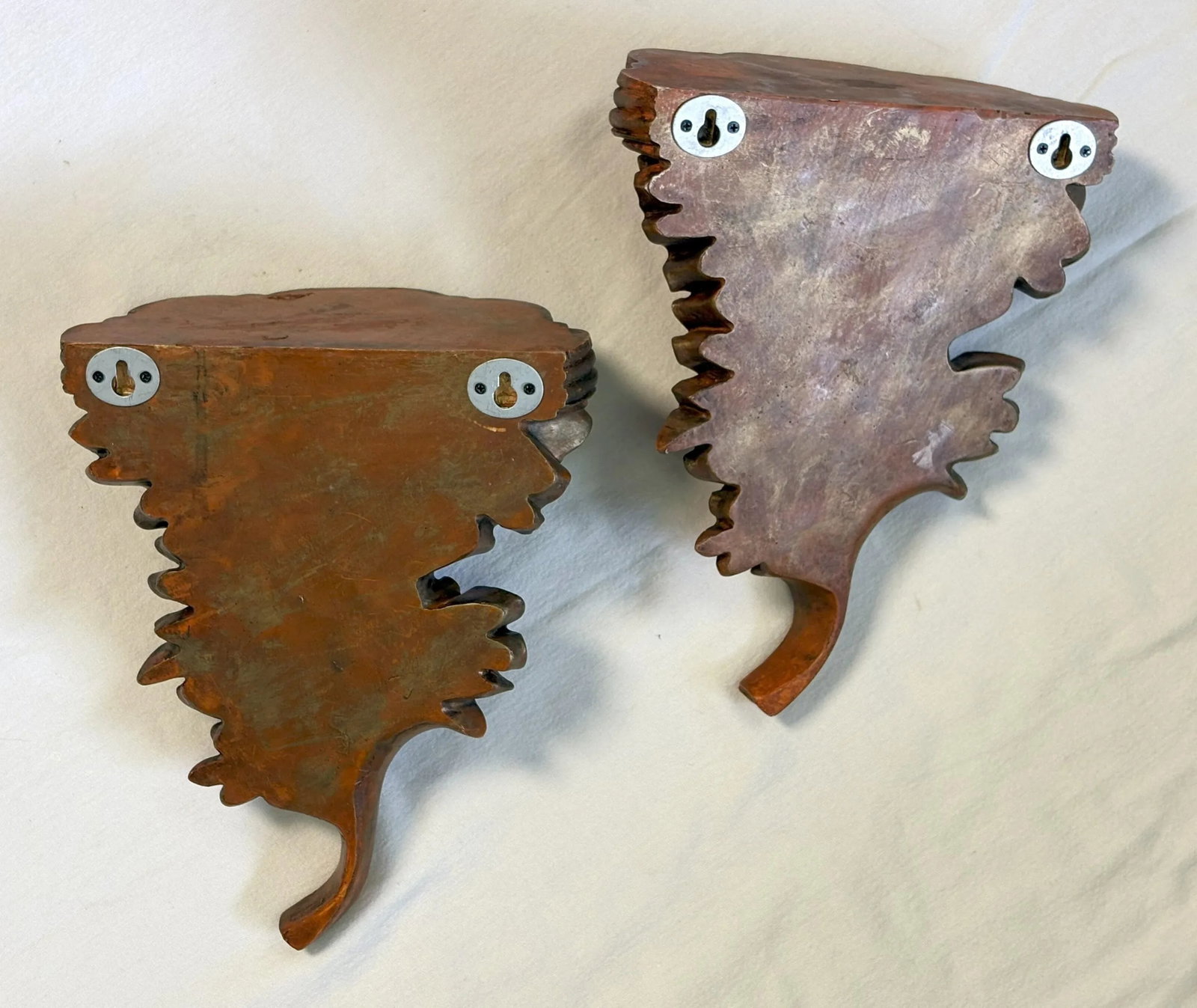 Vintage Acanthus Leaf Bronze Painted Wall Brackets- a Pair - 8