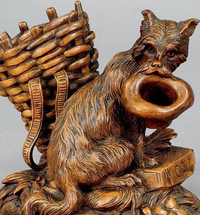 Black Forest Carved Begging Dog - Brienz Ca. 1900 - 2