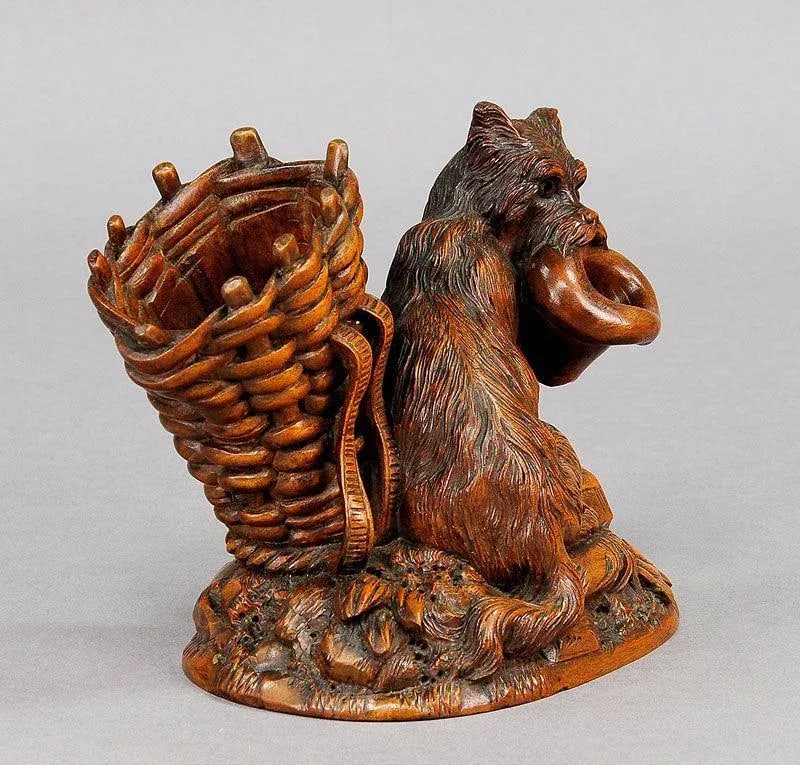 Black Forest Carved Begging Dog - Brienz Ca. 1900 - 3