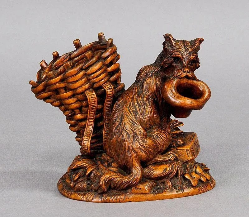 Black Forest Carved Begging Dog - Brienz Ca. 1900 - 4