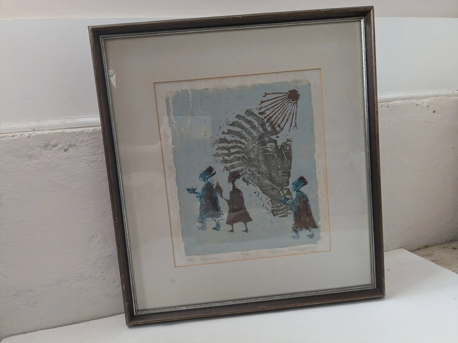 Mid 20th Century Vintage Framed Clara Montgomery Lithograph - 3