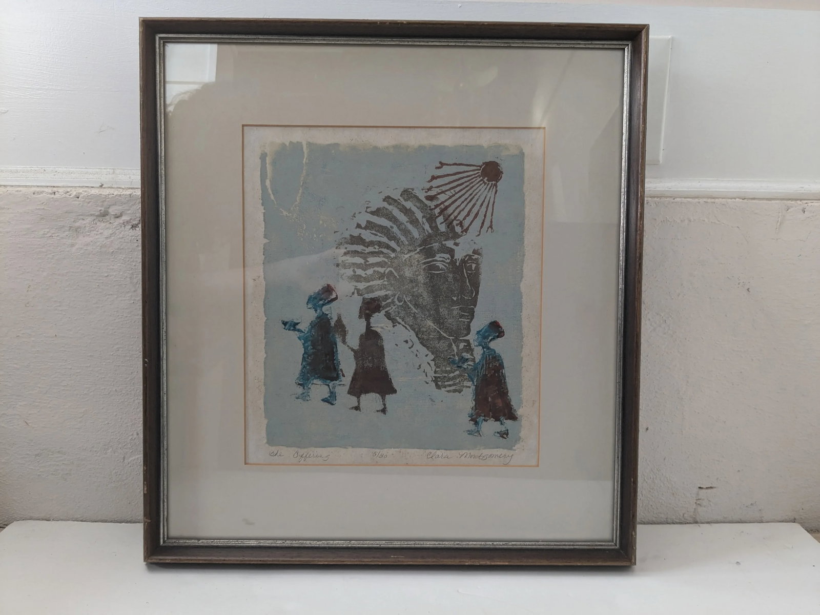 Mid 20th Century Vintage Framed Clara Montgomery Lithograph - 4