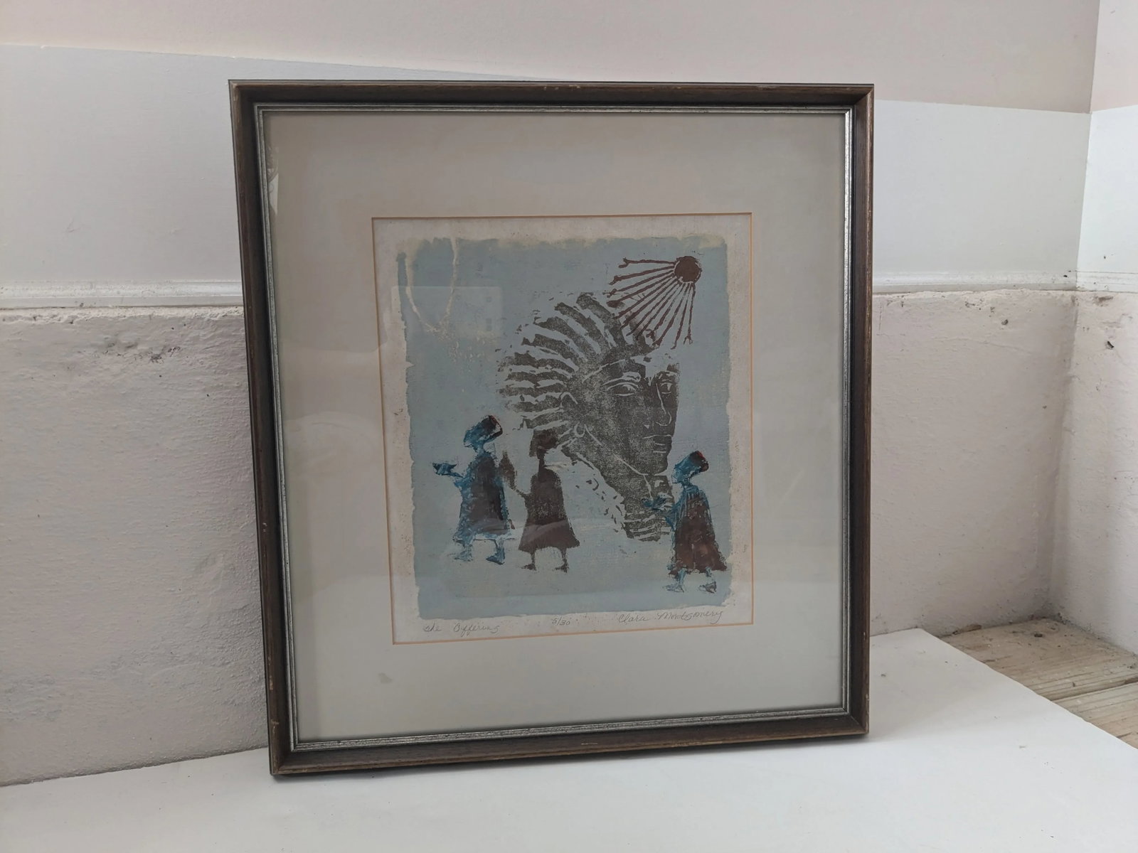 Mid 20th Century Vintage Framed Clara Montgomery Lithograph - 5
