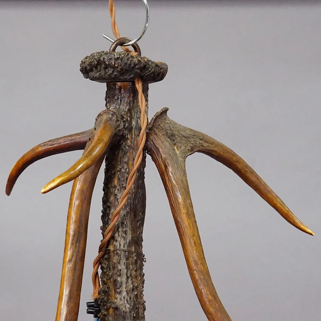 Large Black Forest Ceiling Lamp With Deer Antlers - 5