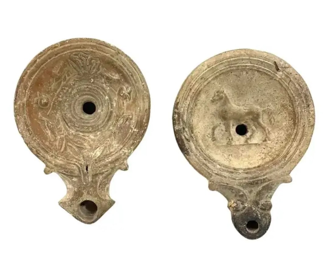 Roman Terracotta Oil Lamps, Set of Four - 10