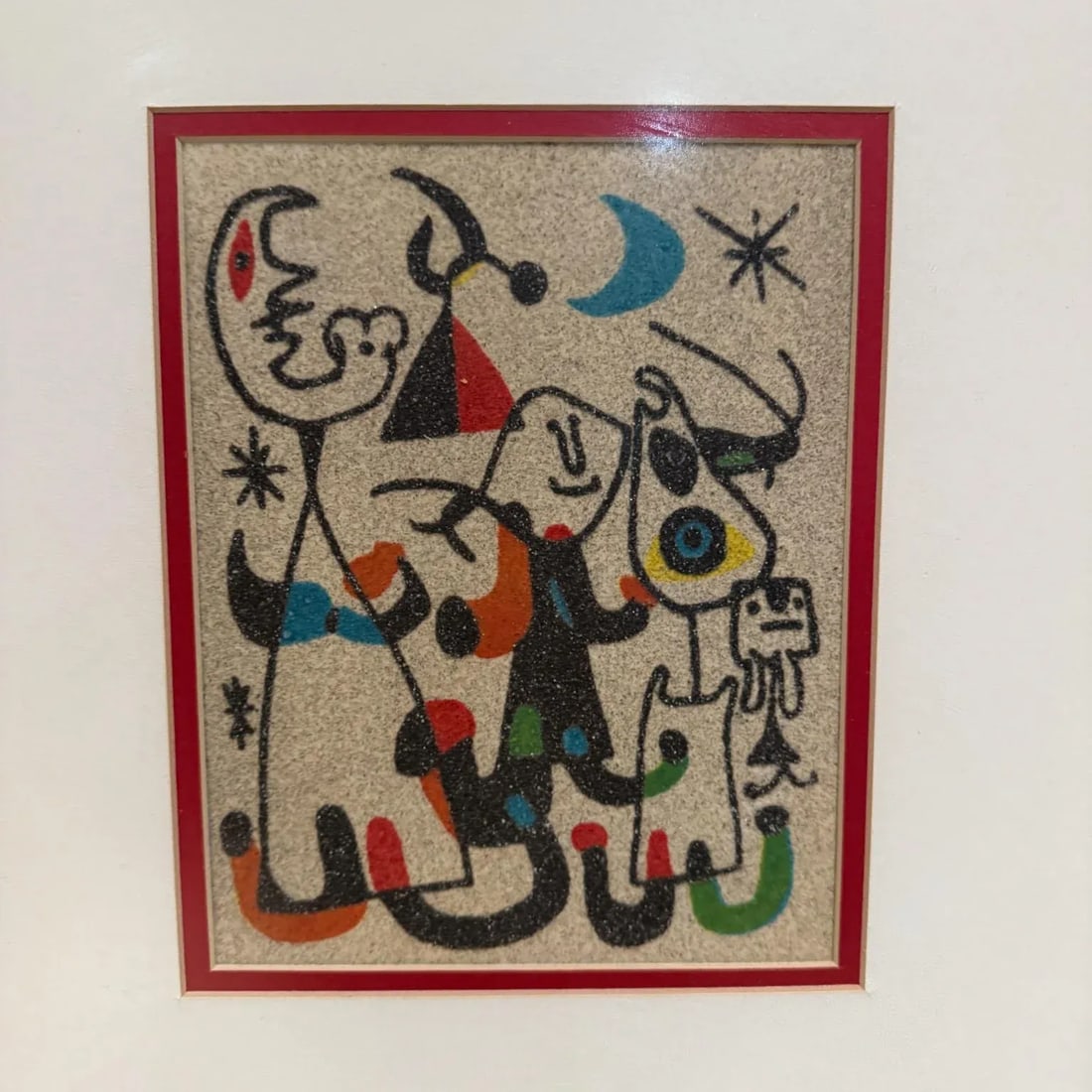 1970s Abstract Color Sand Art After Joan MirÃ³ Mexico City - 3