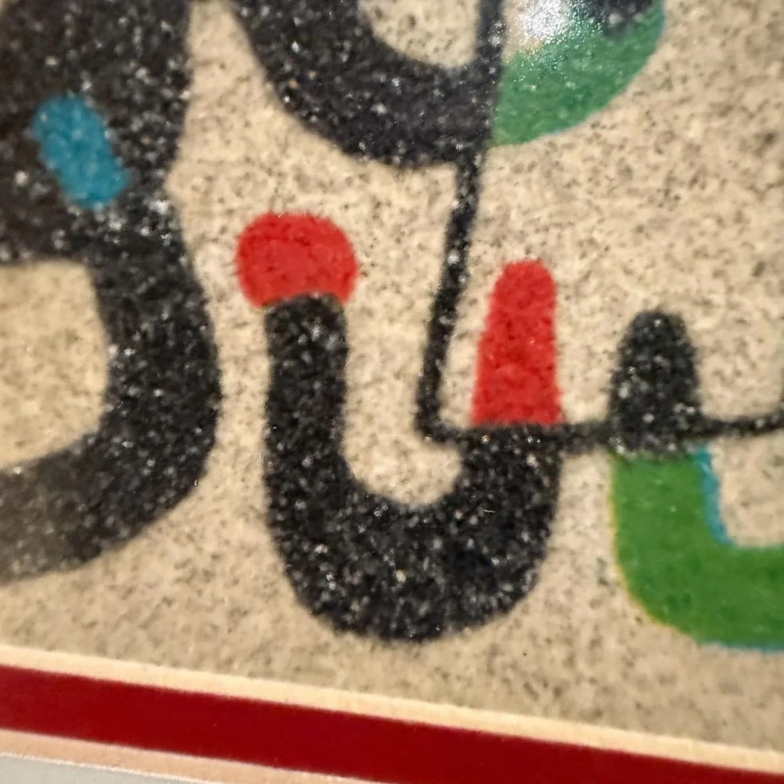 1970s Abstract Color Sand Art After Joan MirÃ³ Mexico City - 7