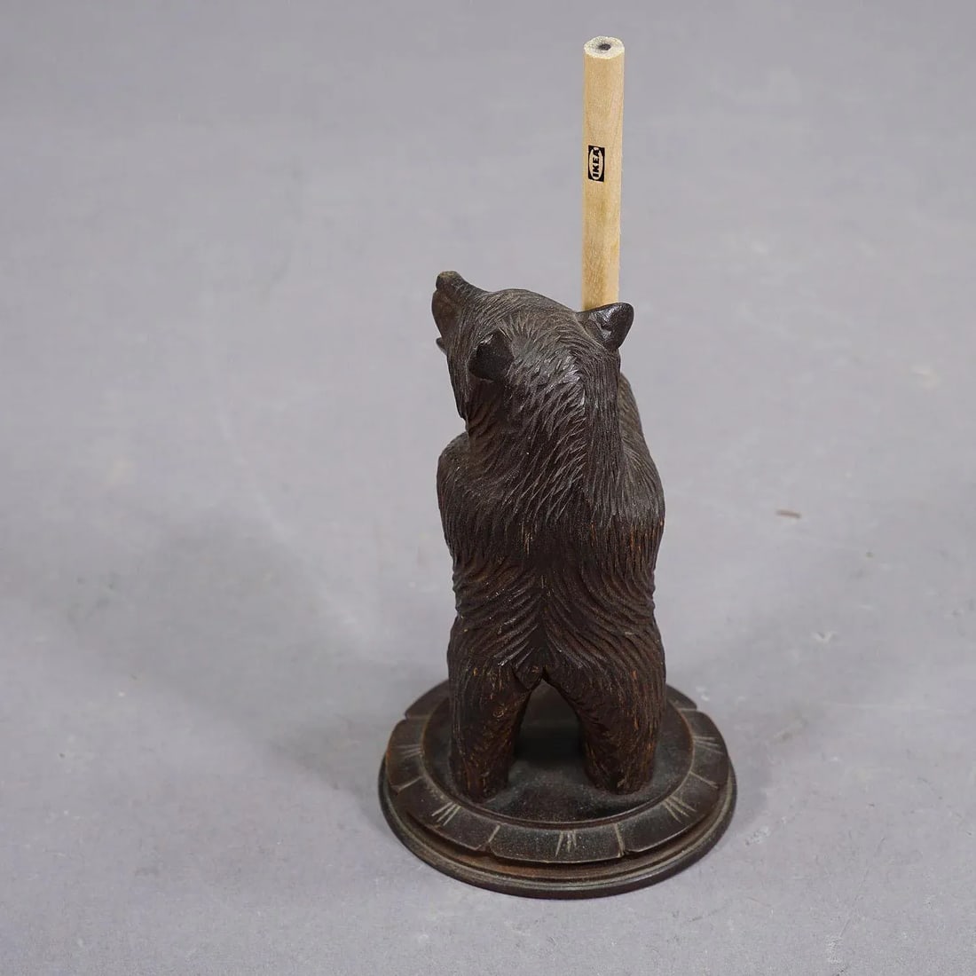 A Wooden Carved Black Forest Pen Holder With Bear Ca. 1930 - 4