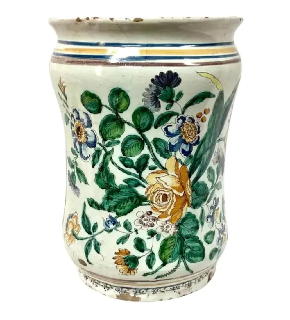 Italian Majolica Pharmacy Jar - 10