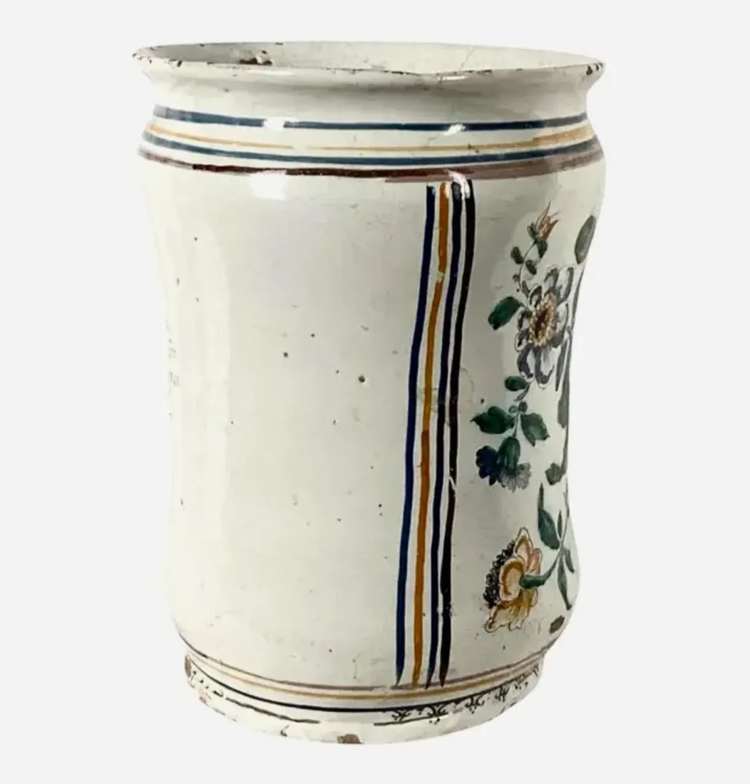 Italian Majolica Pharmacy Jar - 2