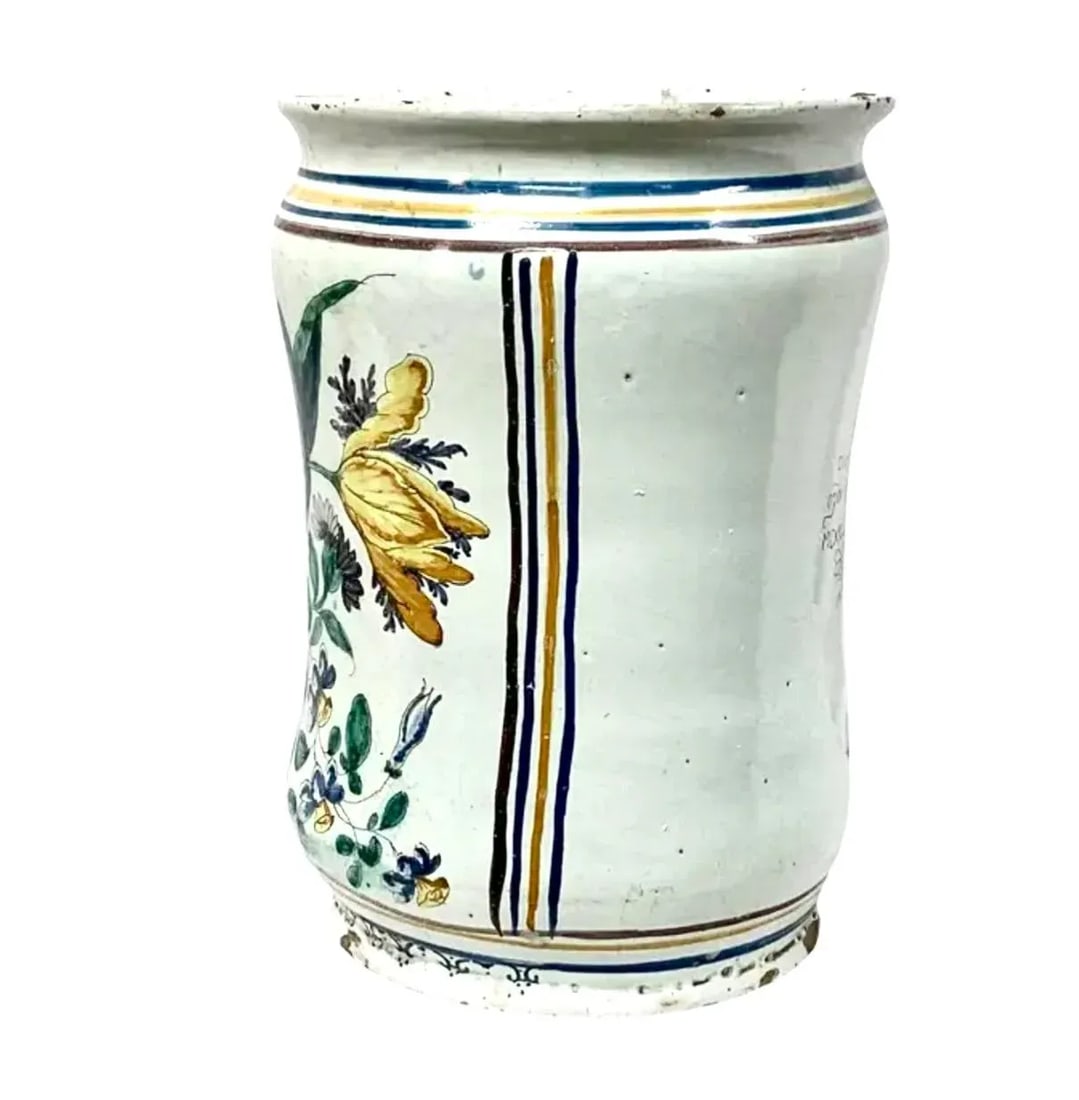 Italian Majolica Pharmacy Jar - 3