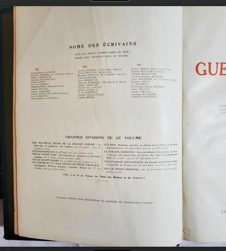 Le Panorama De La Guerre De 1914-1916 - 3 Volumes Military Books Ww1 - French Language - 11