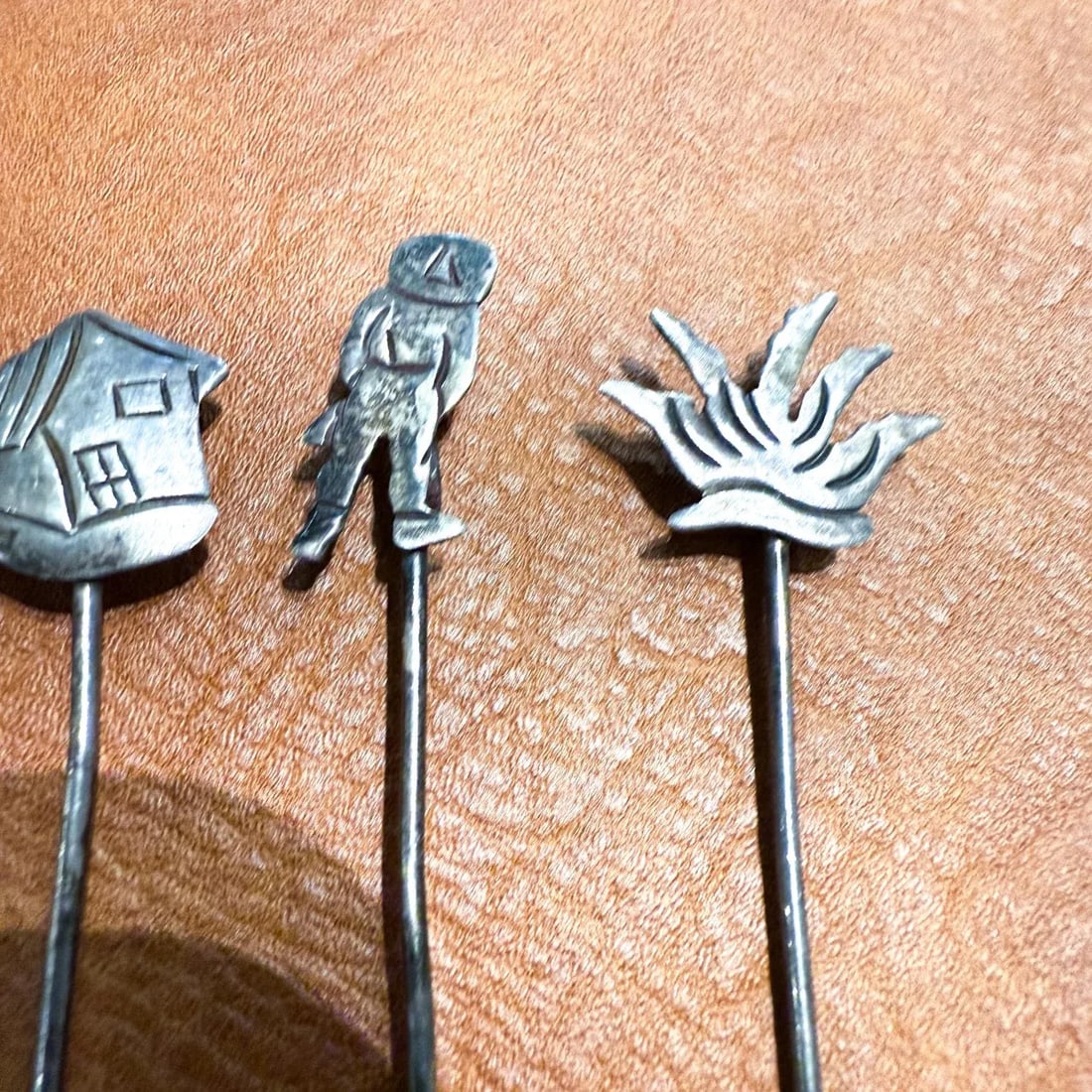1950s Whimsical Sterling Silver Cocktail Forks Mexico - 2