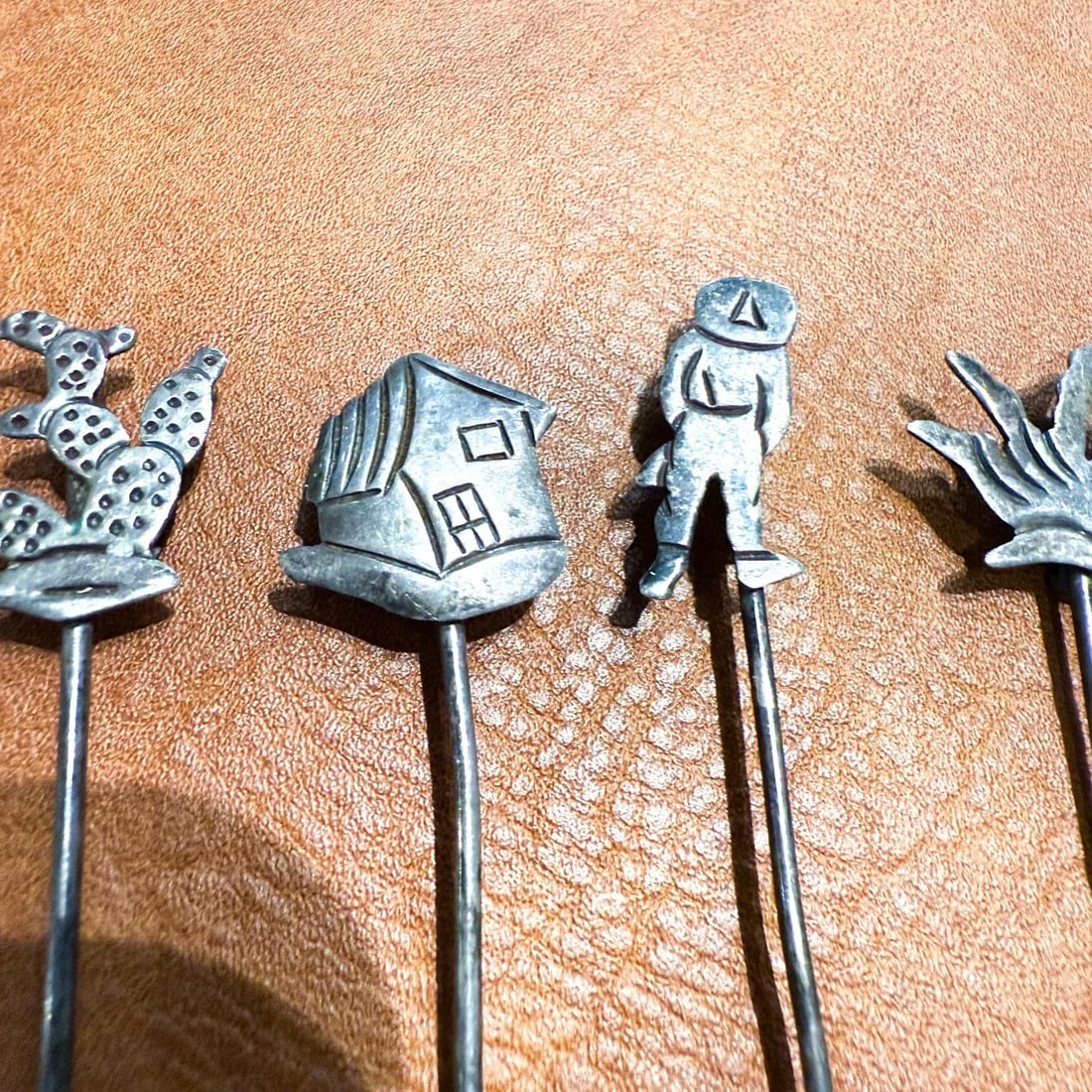 1950s Whimsical Sterling Silver Cocktail Forks Mexico - 3