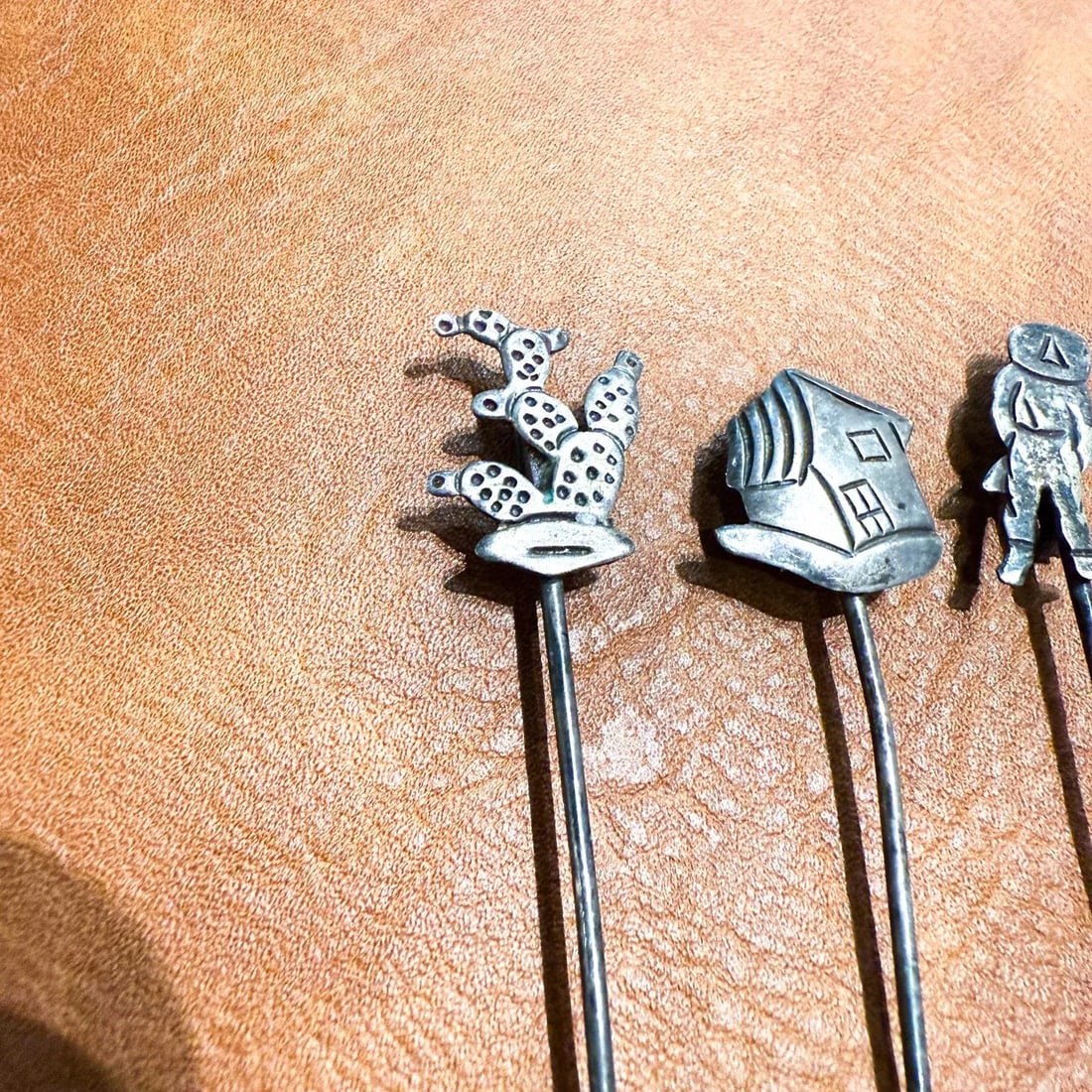 1950s Whimsical Sterling Silver Cocktail Forks Mexico - 6