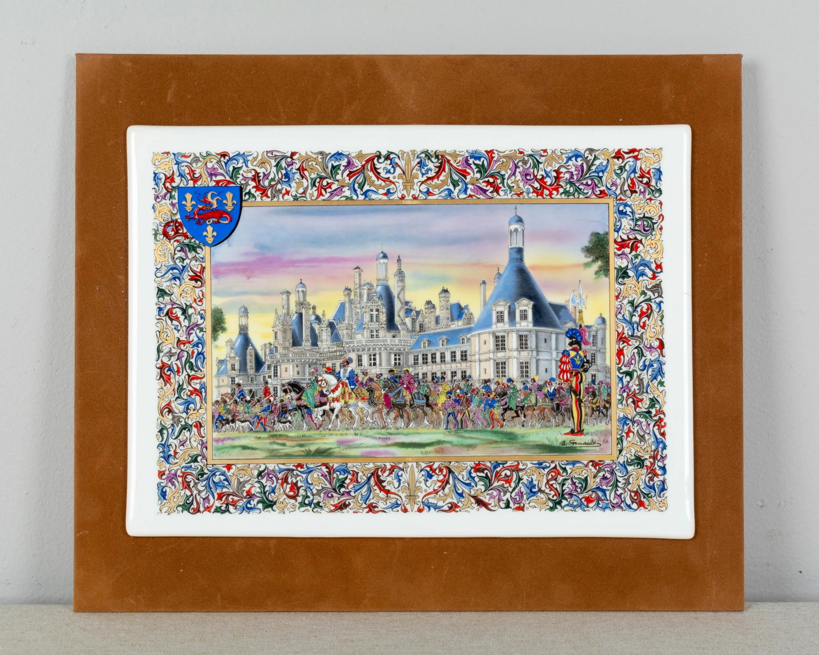 French Chateaux Porcelain Plaques - Boxed - Set of 7 - 6