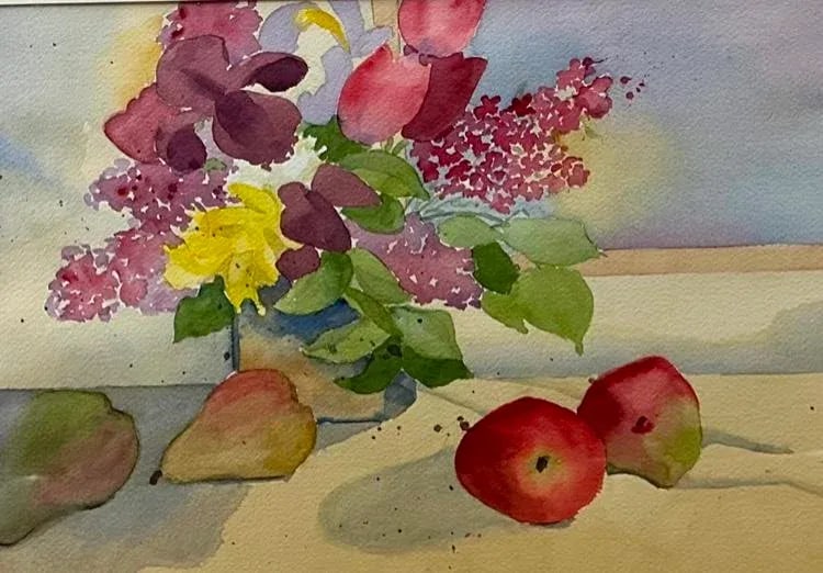 Fruit and Flowers Watercolor by Amy Parker - 2