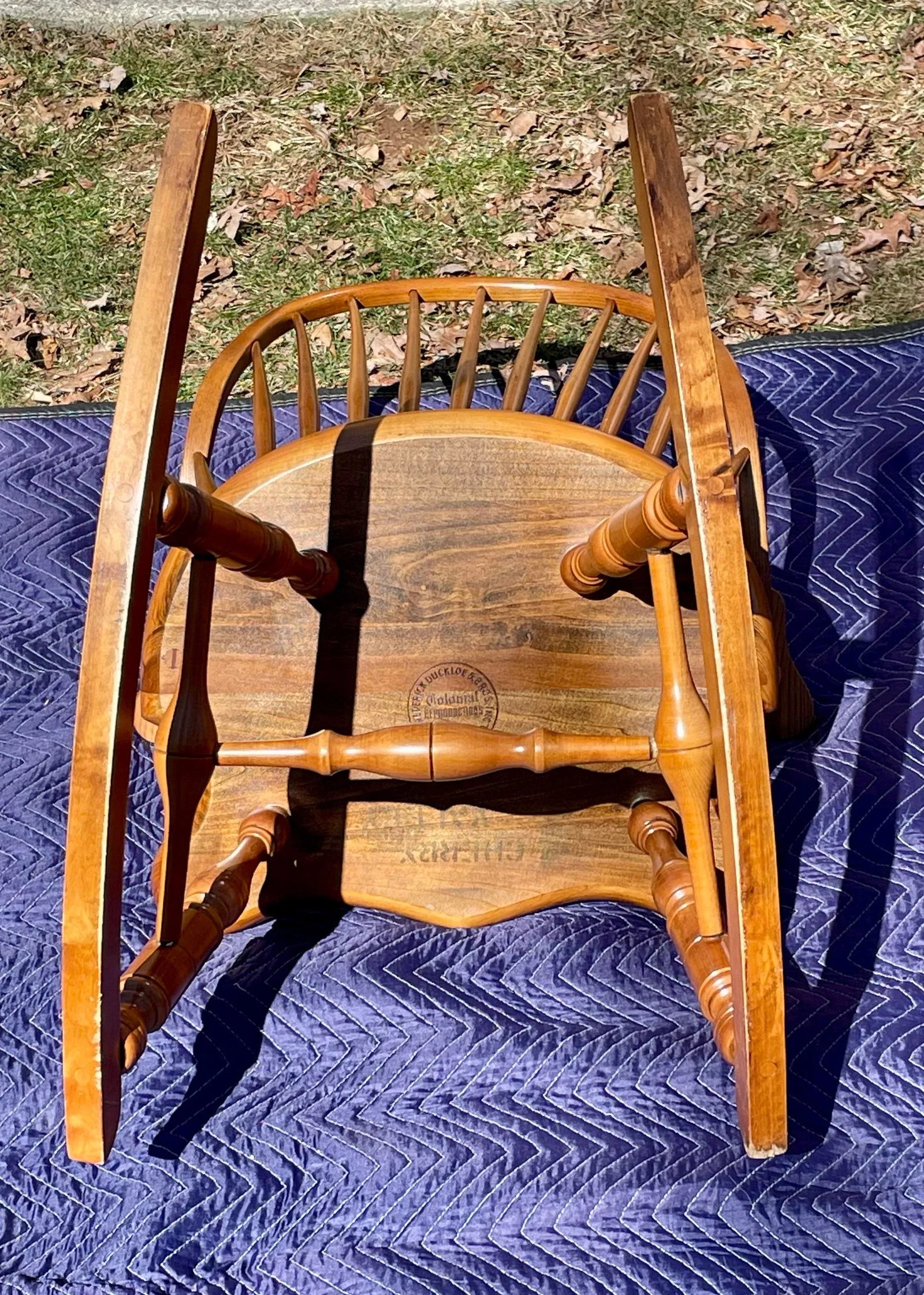 Late 20th Century Fredrick Duckloe and Brothers Windsor Style Rocker - 10