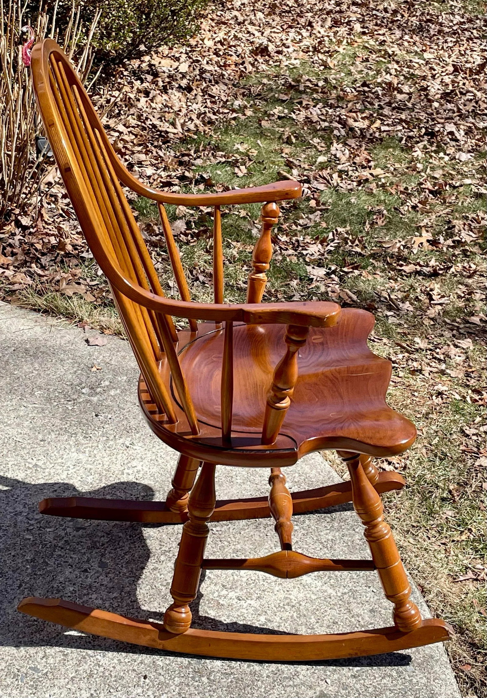 Late 20th Century Fredrick Duckloe and Brothers Windsor Style Rocker - 2