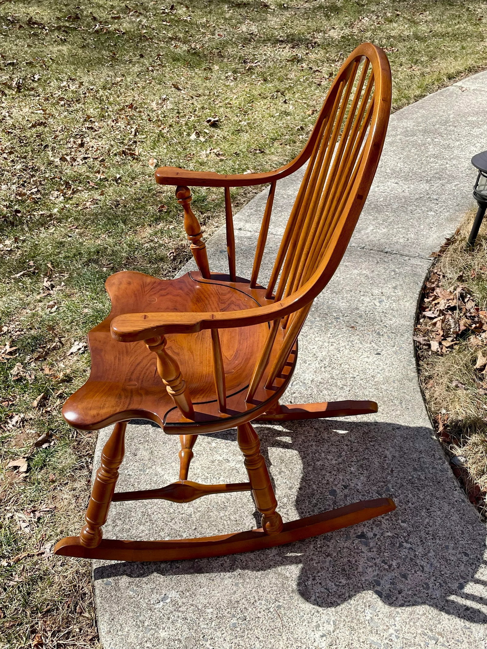 Late 20th Century Fredrick Duckloe and Brothers Windsor Style Rocker - 3