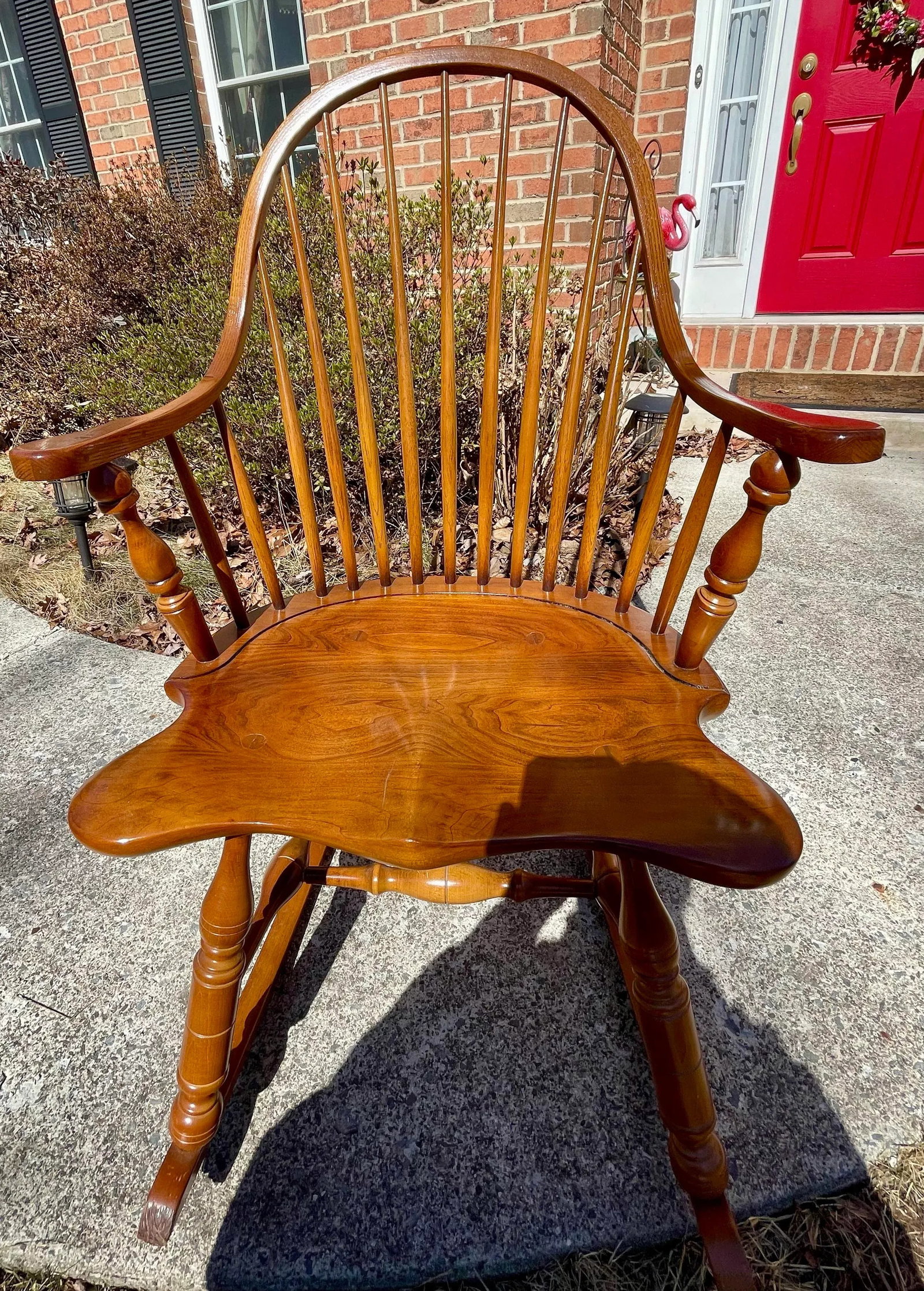 Late 20th Century Fredrick Duckloe and Brothers Windsor Style Rocker - 5