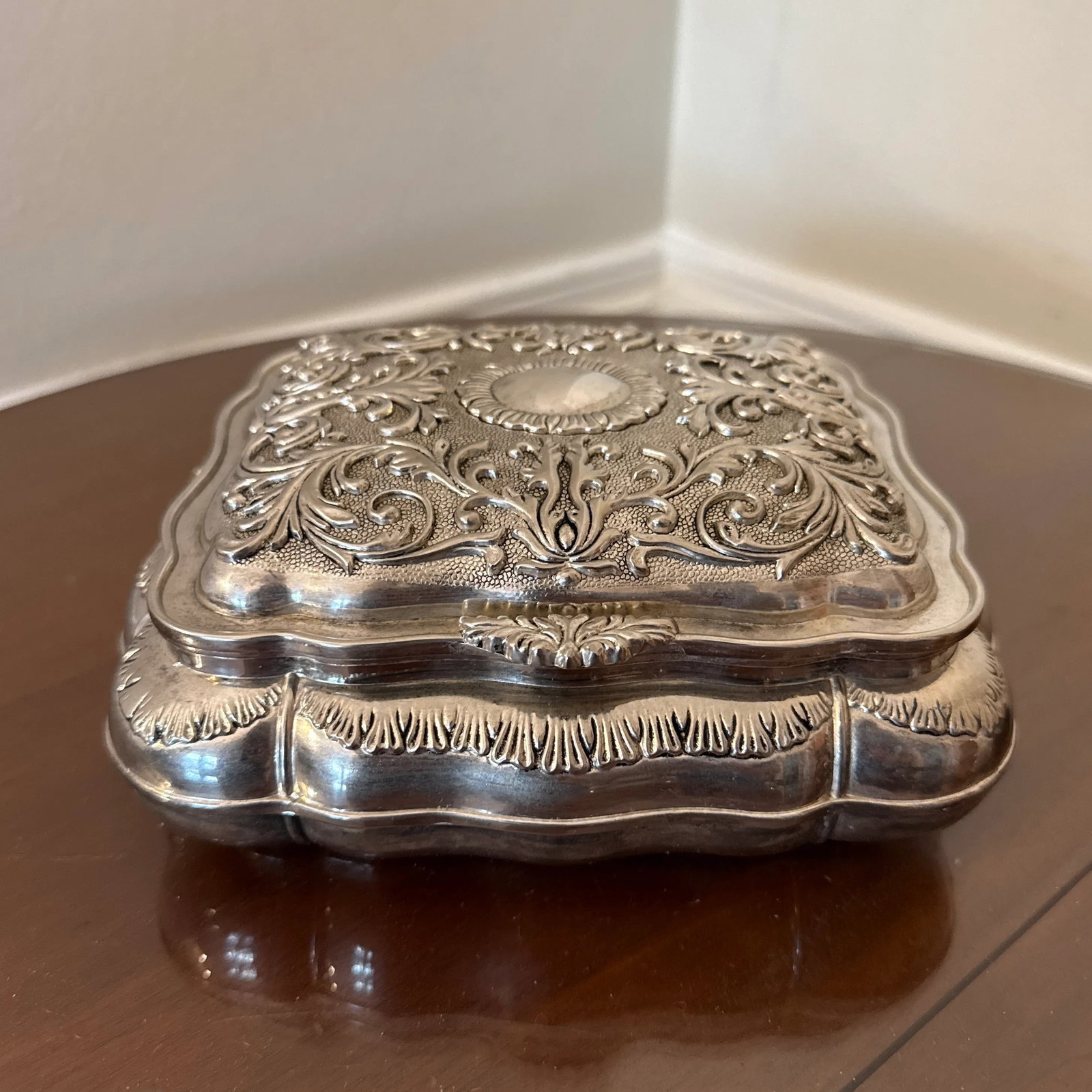 Late 20th Century Vintage Godinger Attributed Jewelry Box Silver Plated - 2