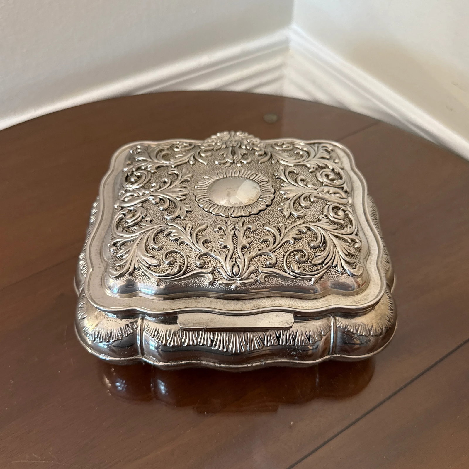 Late 20th Century Vintage Godinger Attributed Jewelry Box Silver Plated - 5