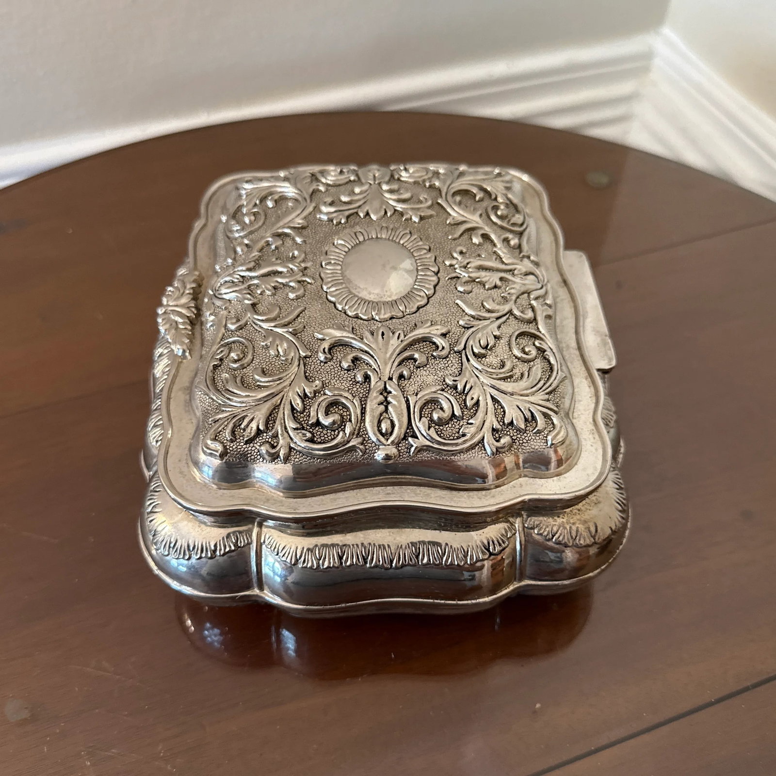 Late 20th Century Vintage Godinger Attributed Jewelry Box Silver Plated - 6