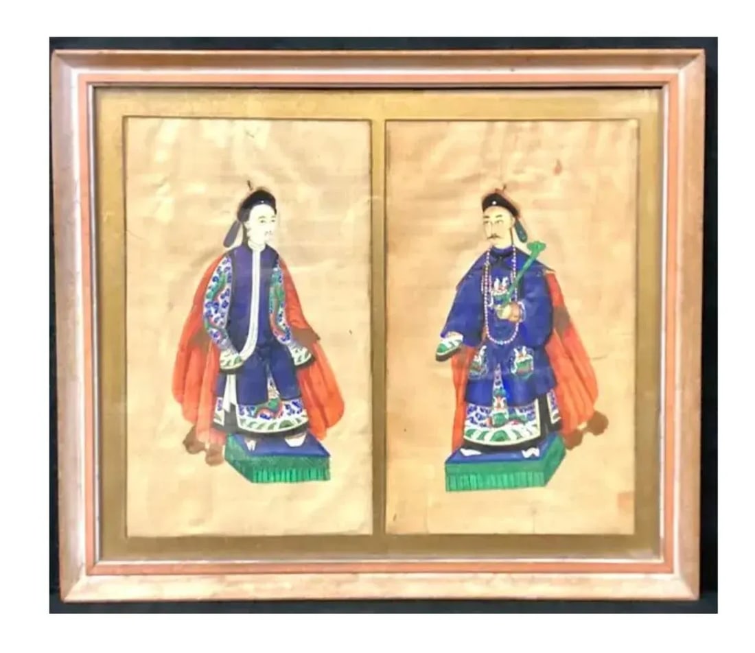 Chinese Ancestral Portrait, Gouache on Paper - 9