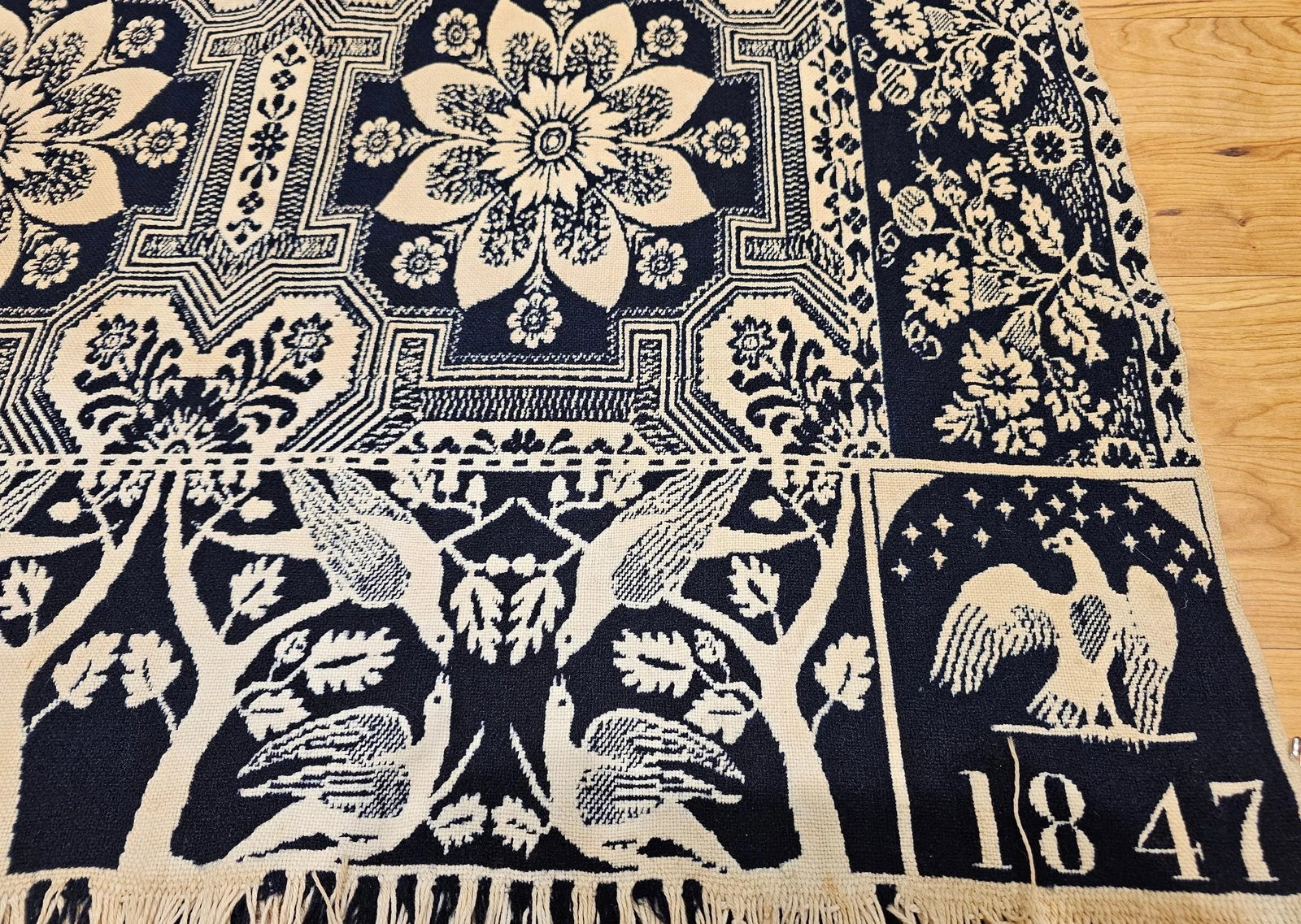 Mid 19th Century American Coverlet - 7