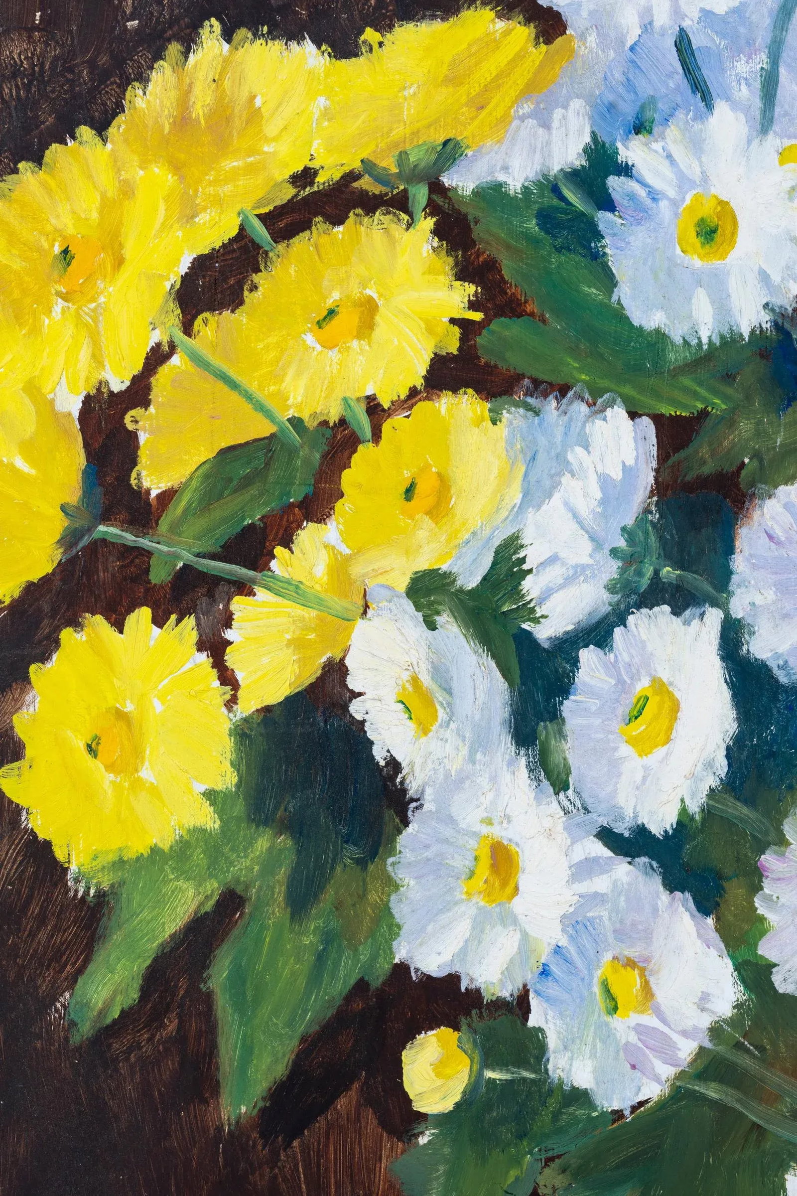 1950s Framed Oil Painting of Daisies From the South of France - 3