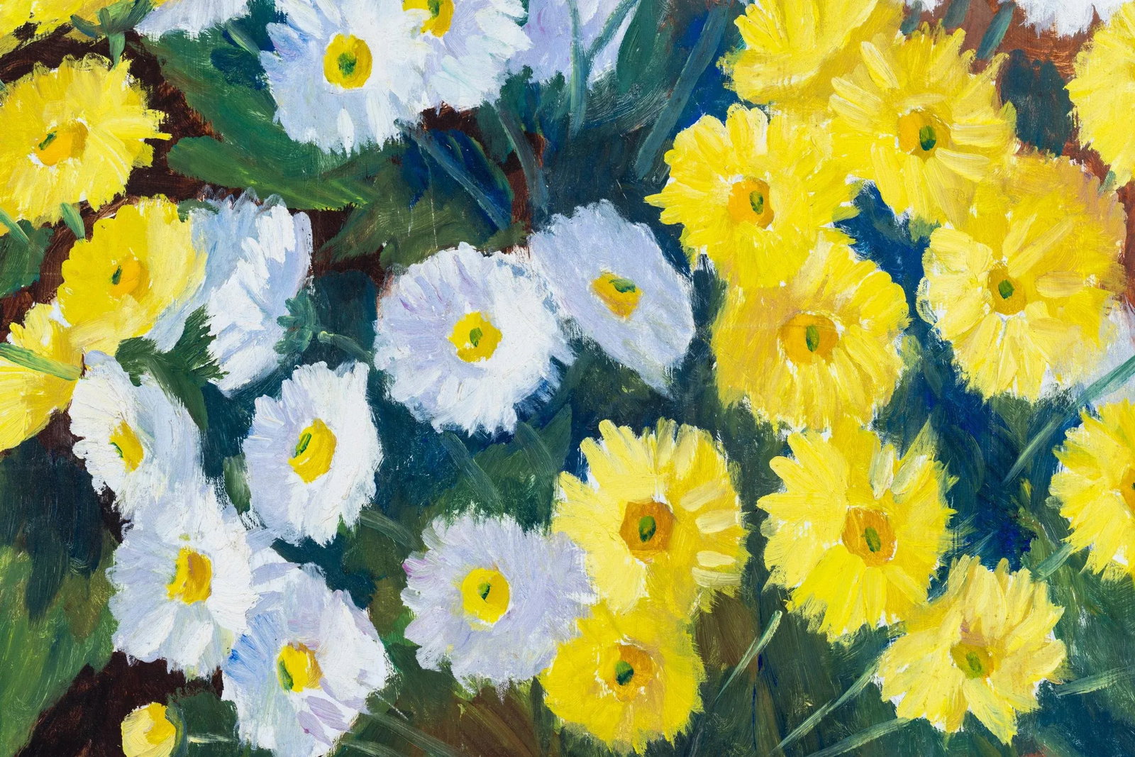 1950s Framed Oil Painting of Daisies From the South of France - 5