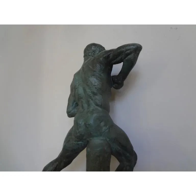 1930's French Art Deco Terracotta Sculpture, Signed Bargas - 6