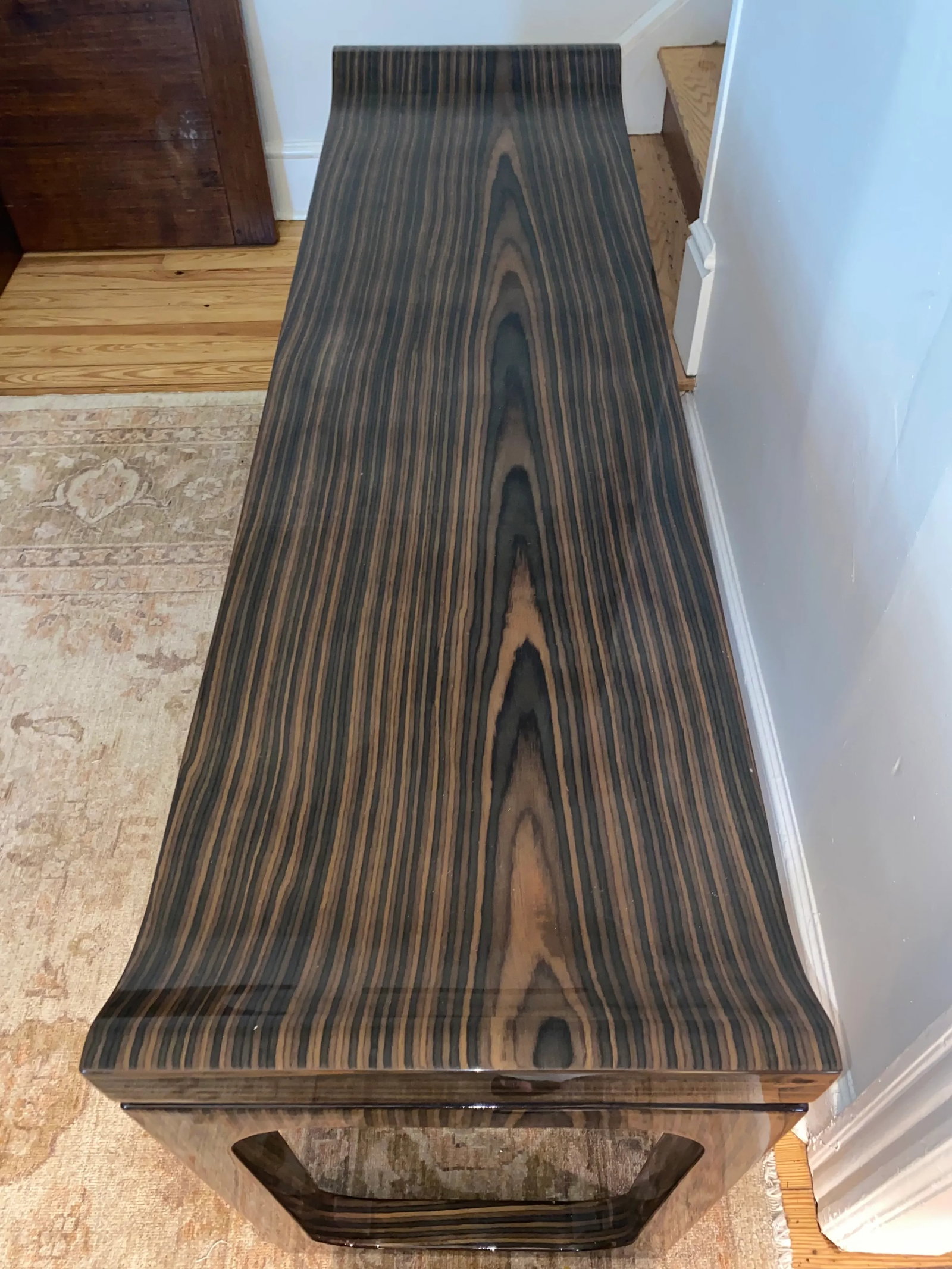 Art Deco Macassar Veneer Lacquered Console - 4