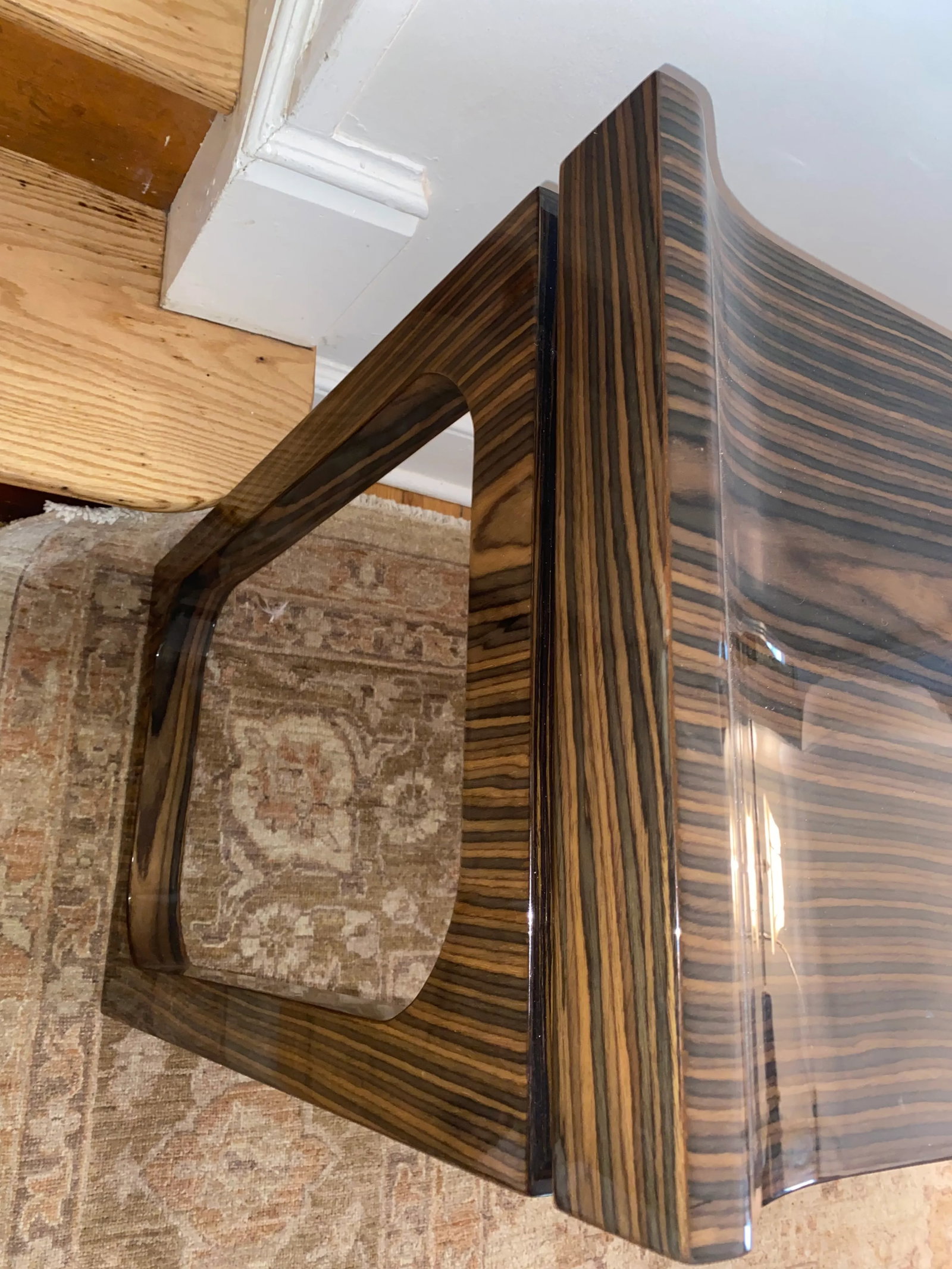 Art Deco Macassar Veneer Lacquered Console - 9