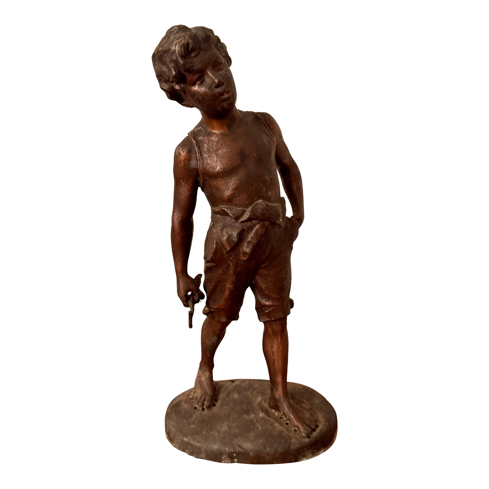 Mid 19th Century After Auguste Moreau Bronze Statue of a Boy: Auguste Moreau (1834-1917) was a famous sculptor of France. Auguste Moreau: Master of Romantic Bronze Sculpture Auguste Moreau (1834–1917) was a distinguished French sculptor celebrated for his