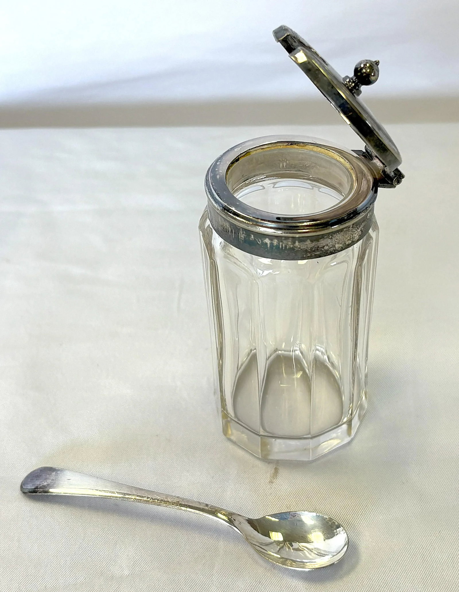 Vintage English Victorian Silverplate and Glass 11-Piece Cruet Caddy Set - 6
