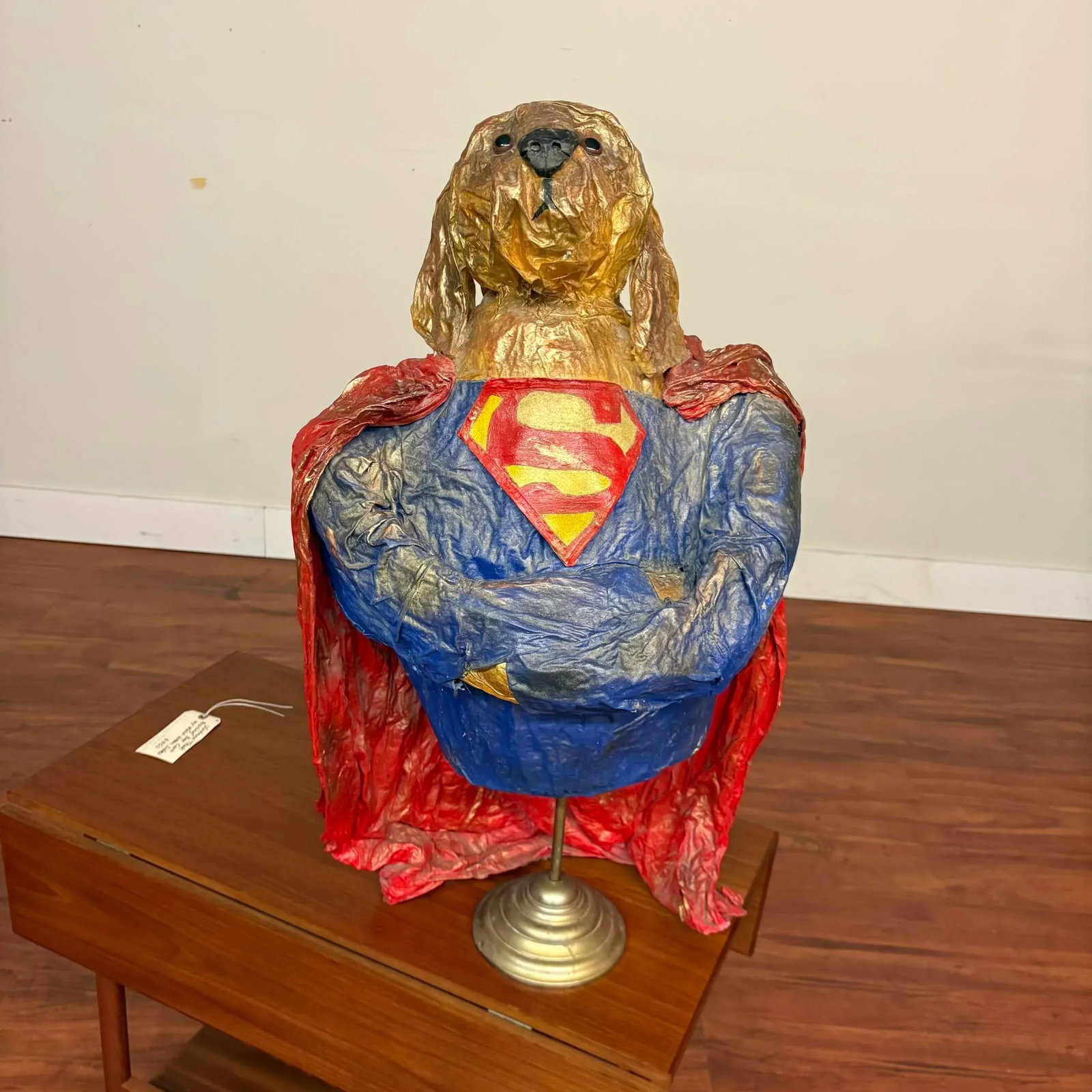Superdog Paper Mâché Sculpture - Vintage Whimsical Decor - 2